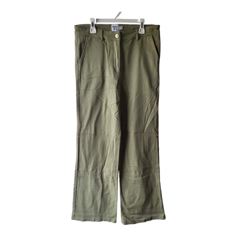 💕Princess Polly Carson Green High‎ Rise Wide Leg Pants Size 8